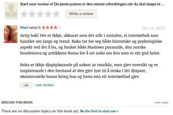 bokanmeldelse av De Jævla putene